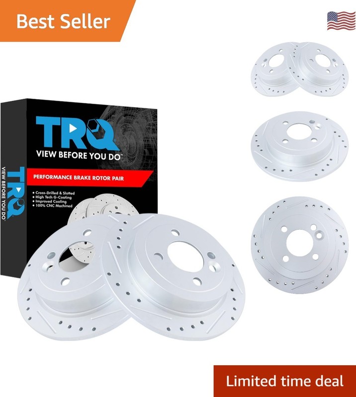 Durable Cast Iron Brake Rotor Set with Rust Protection for Mini Cooper 2002-06