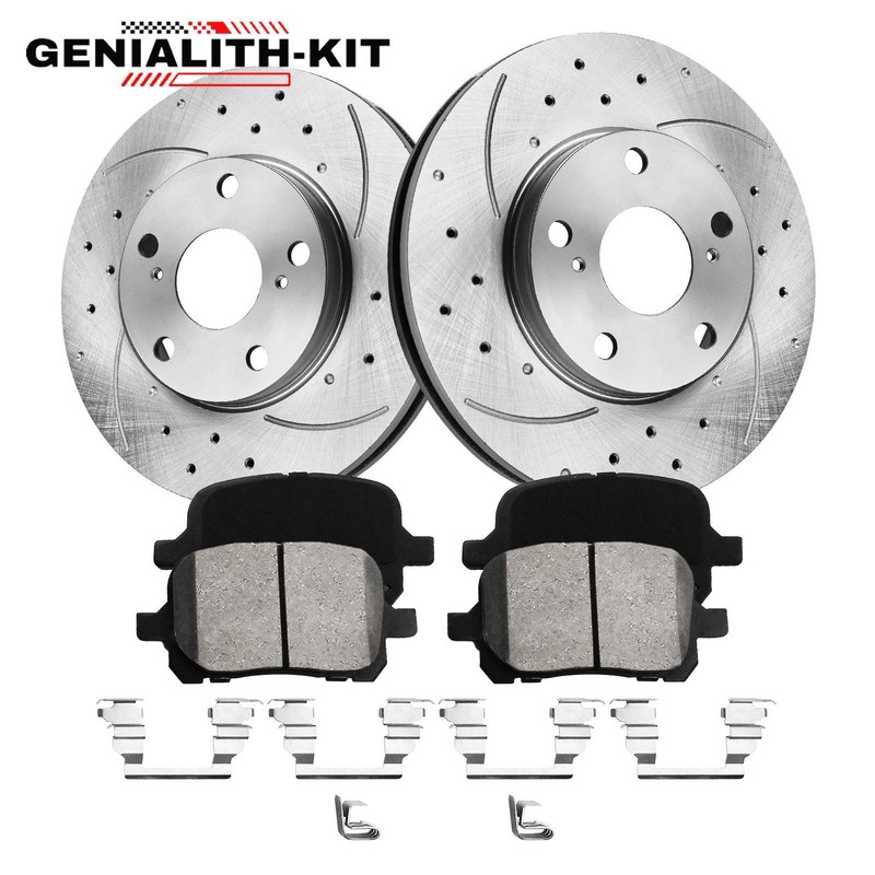 Front Drilled Brake Rotors Ceramic Pads for Toyota Avalon Solara Brakes Pads Kit