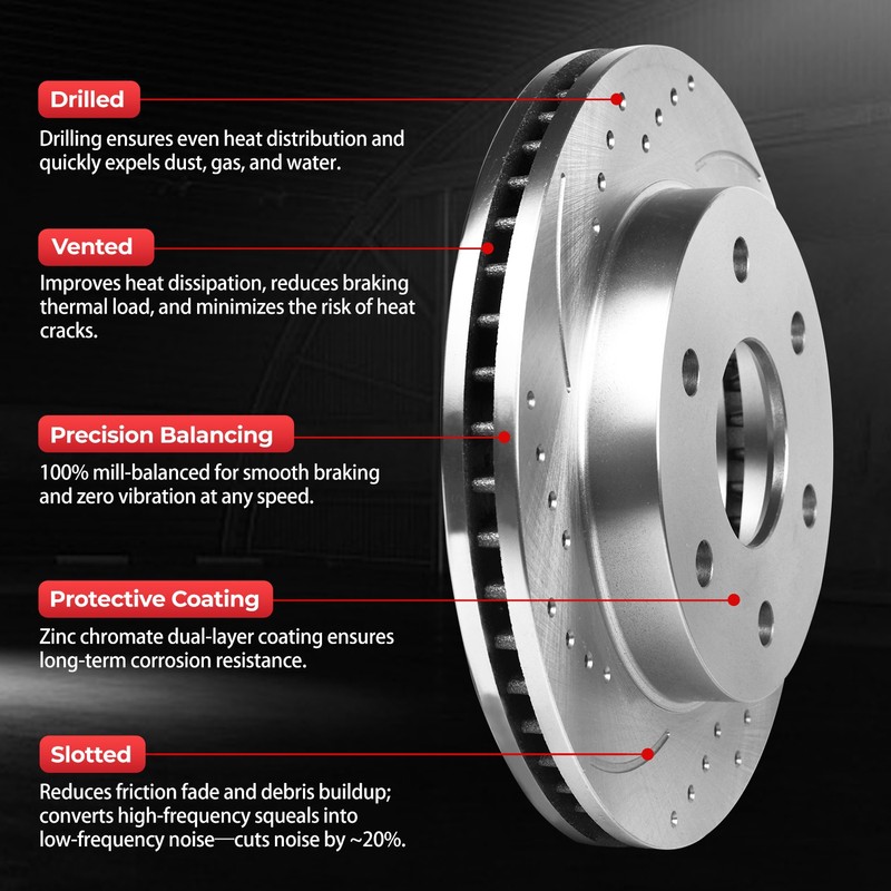 Front Disc Rotors Ceramic Brake Pads For 2010 2011 2012 - 2015 Chevy Camaro 3.6L gallery