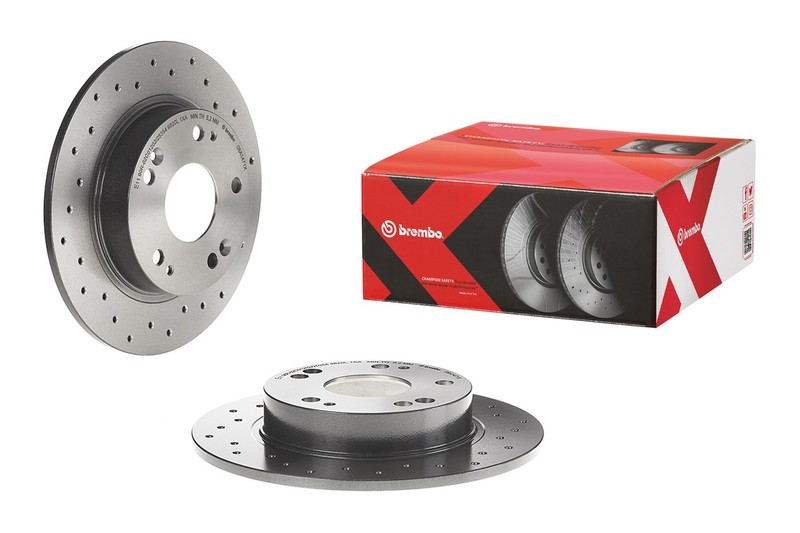 2x Brake Discs Pair fits HONDA CIVIC FB, Mk8 1.6 Rear 05 to 16 260mm Set Brembo gallery