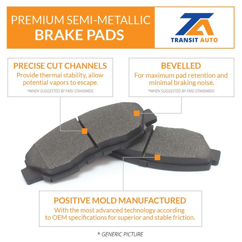 Coat Brake Rotor Semi-Metallic Pad Rear Kit For Chevrolet Cruze Trax Buick Sonic gallery