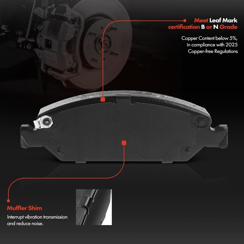 Front Disc Brake Rotors & Brake Pads + Hub Bearing for Chevrolet Tahoe GMC Yukon gallery
