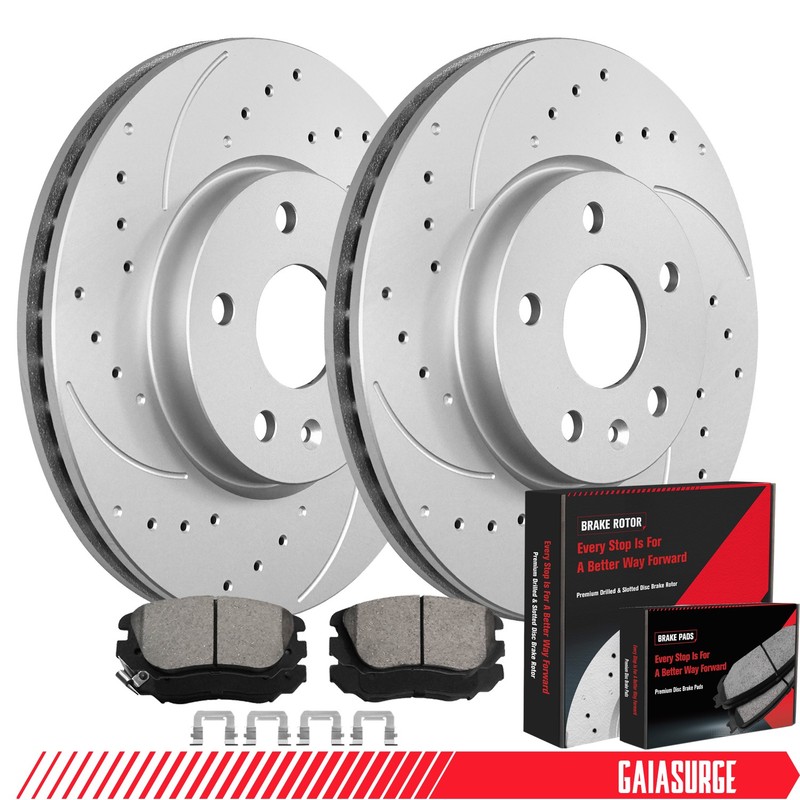 321mm Front Disc Rotors Ceramic Brake Pads for Chevy Equinox Malibu GMC Terrain