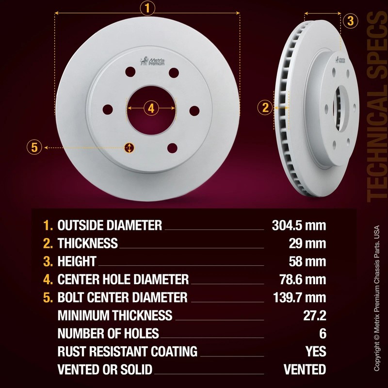 Brake Disc Rotor Set for Chevy Silverado Suburban Astro GMC Sierra 1500 Safari gallery