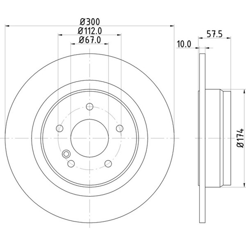 DON 300mm Rear Brake Disc Set Fits Mercedes C-Class E-Class PCD10652 gallery
