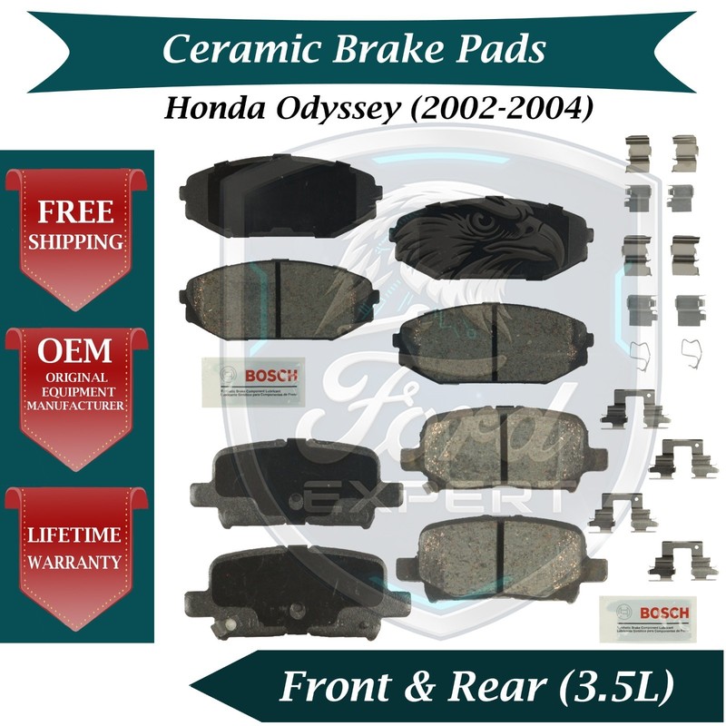 Bosch OEM Front & Rear Ceramic Brake Pads Kit For 2002-2004 Honda Odyssey