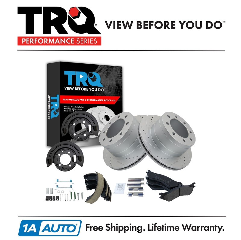 TRQ Performance Brake Pad & Rotor Kit Fits 2003-2005 Dodge Ram 2500 Ram 3500