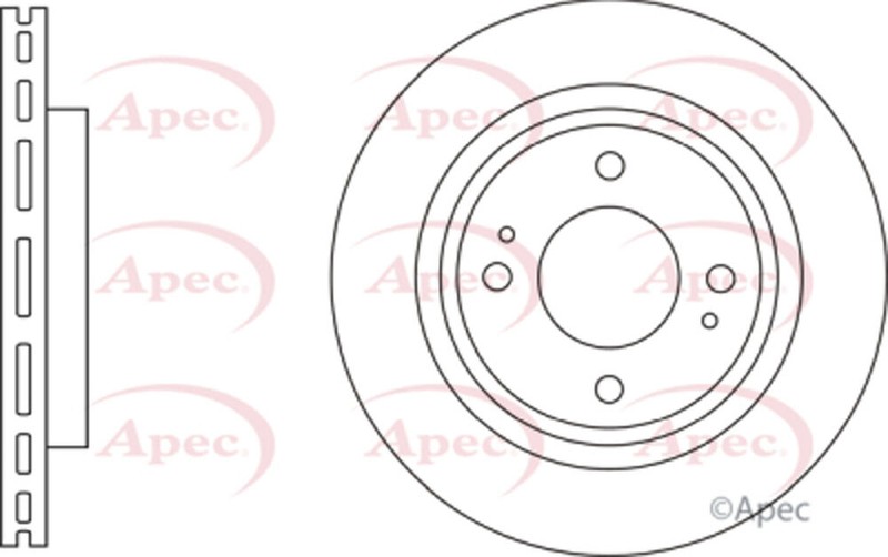 Apec Front Brake Disc Fits Mitsubishi Mirage 2013- 1.0 1.2 4615A129 gallery