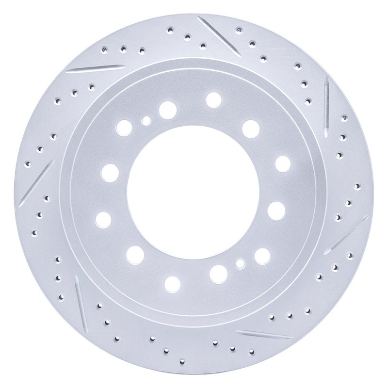 For Toyota 4Runner 10-24 DFC Drilled & Slotted Rear Passenger Side Brake Rotor