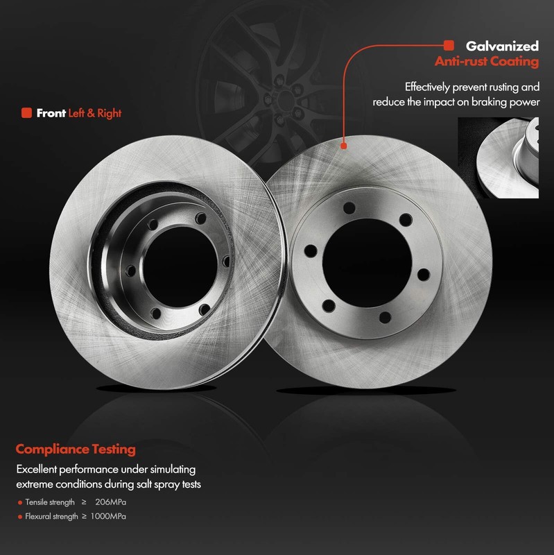 New Disc Rotors & Brake Pad for Toyota Sequoia 2001-2003 JBR971XPR Front & Rear gallery