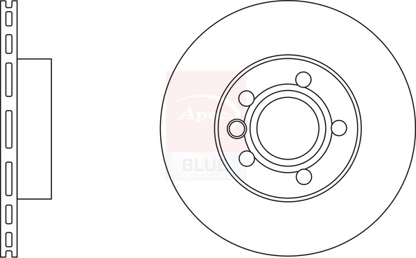 2x Brake Discs Pair Vented Front 280mm SDK6904 Apec Blue Set 701615301F Quality gallery