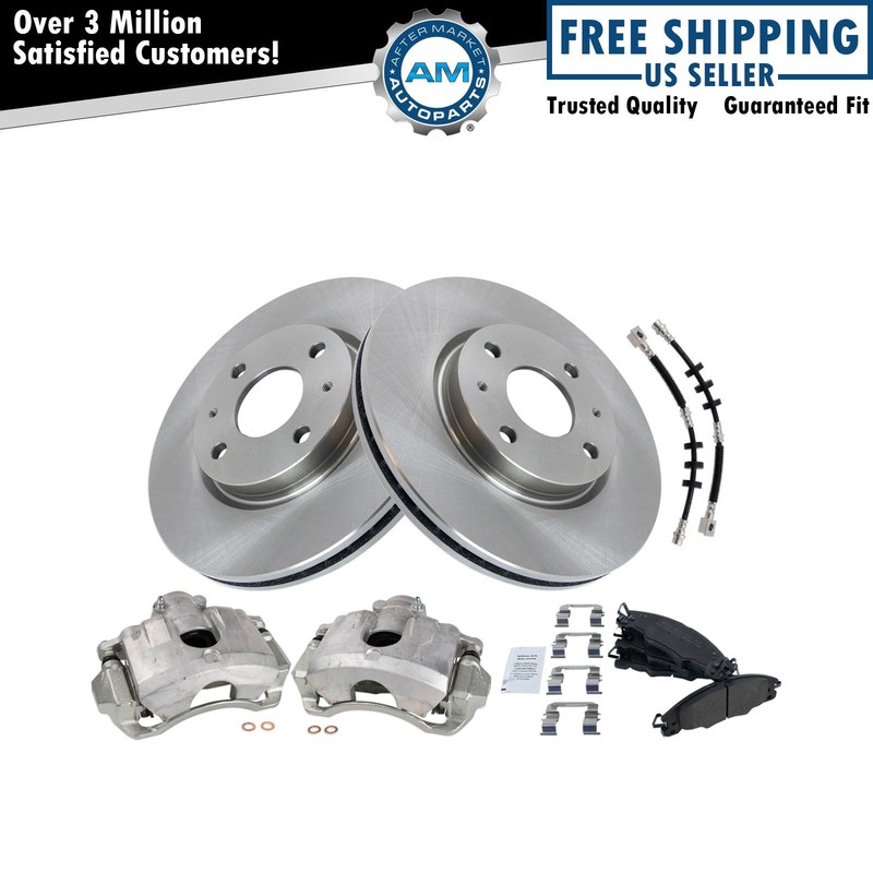 Front Brake Pad & Rotor Kit Semi-Metallic For 2008-2011 Ford Focus