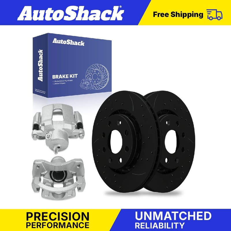 Front Drilled Slotted Brake Rotors Calipers for Chevy Spark Aveo5 1.6L