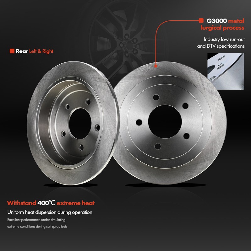 Front & Rear Disc Brake Rotors and Ceramic Brake Pads for Ford F-150 2000-2003 gallery