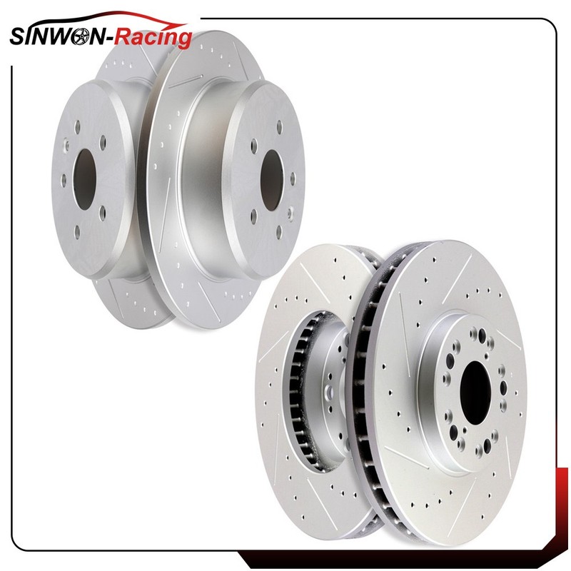 Front Rear Brake Rotors Slotted For 2002-2010 Lexus SC430 Base 4.3L 2008 2005