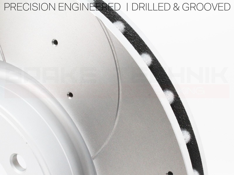 FOR LAND ROVER DEFENDER 90 3.0 D300 L663 DRILLED GROOVED FRONT BRAKE DISCS PAIR gallery