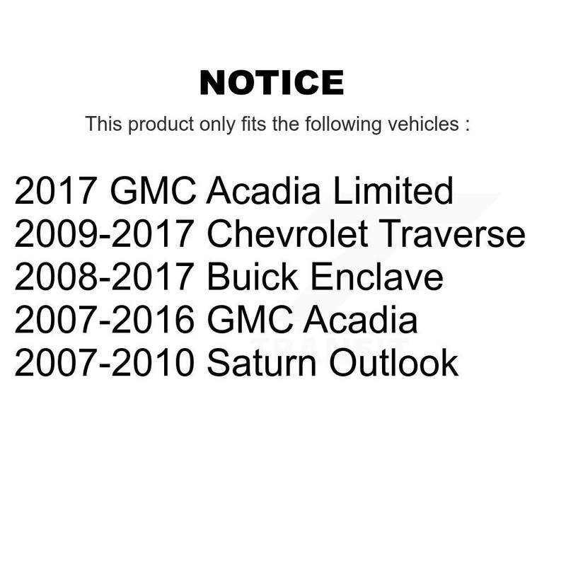 Front Coated Drilled Slotted Disc Brake Rotors Pair For 2007-2016 GMC Acadia gallery