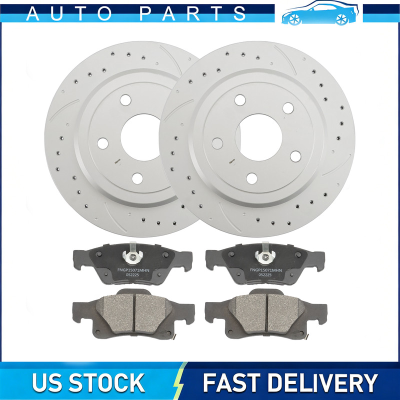 12.99” For Jeep Grand Cherokee 2011-2020 Rear Brake Disc Rotors Brake Pads Kit