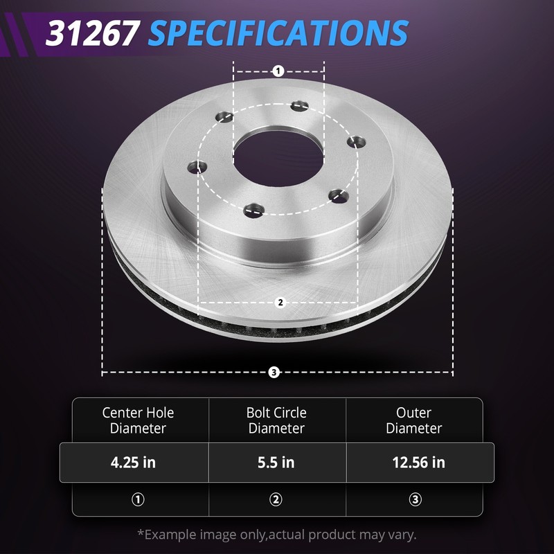 12.56" Front and 12.28" Rear Vented Brake Rotors Kit for 2001 - 2007 Sequoia gallery