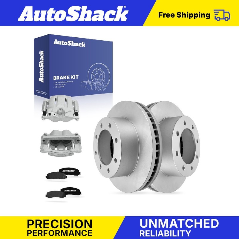 Front Brake Rotors Ceramic Pads Calipers for Ford, F-350 Super Duty 2011-2012