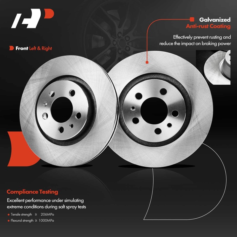 A-Premium Front Disc Brake Rotors & Ceramic Pads for Volkswagen Jetta 2000-2006 gallery