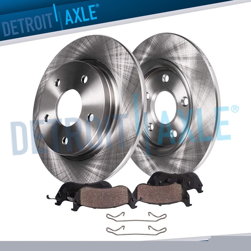 Rear Disc Rotors Ceramic Brake Pads for 1999-2002 2003 2004 Jeep Grand Cherokee