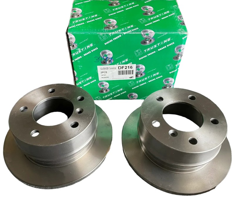 2x trusting brake discs DF216 Chevrolet Spark Daewoo front axle full Ø 236 m