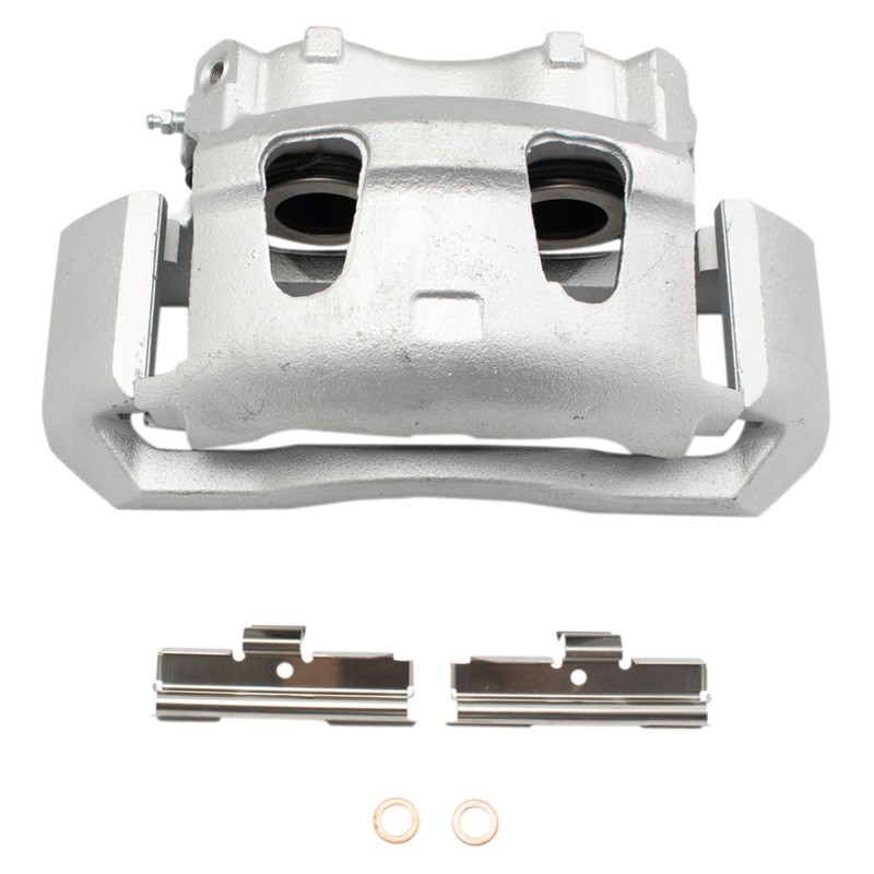 TRQ Front Brake Calipers Ceramic Pads & Rotors Fits 1995-1997 Ford F-250 F-350 gallery
