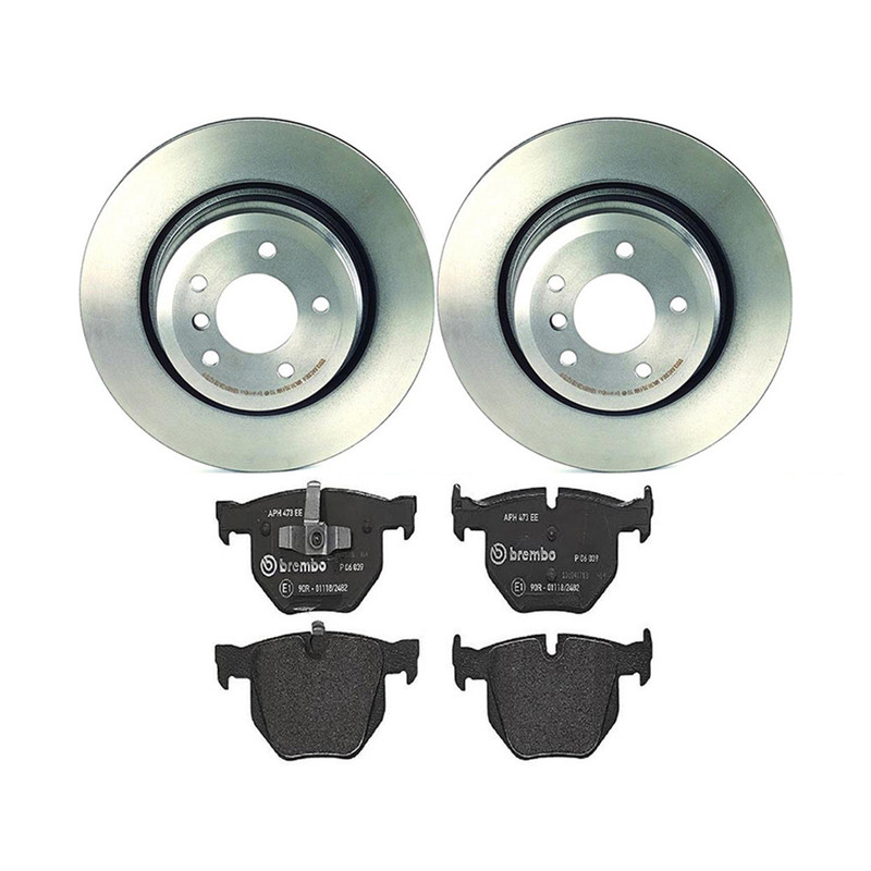 Brembo Rear Brake Kit Low-Met Pads Sensor Disc Rotors For BMW E84 X1 xDrive35i gallery