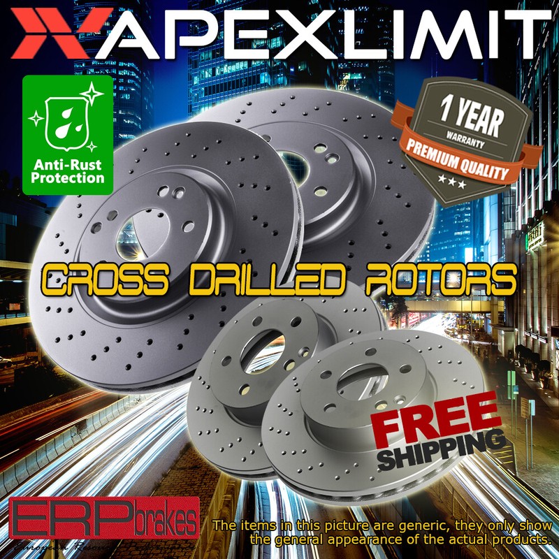 F+R Drilled Rotors for 2011-2015 BMW 740i 740Li
