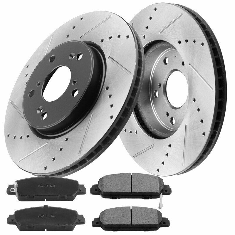 293MM Front Brake Rotors and Brake Pads for 2013 2014 2015-2022 Honda Accord