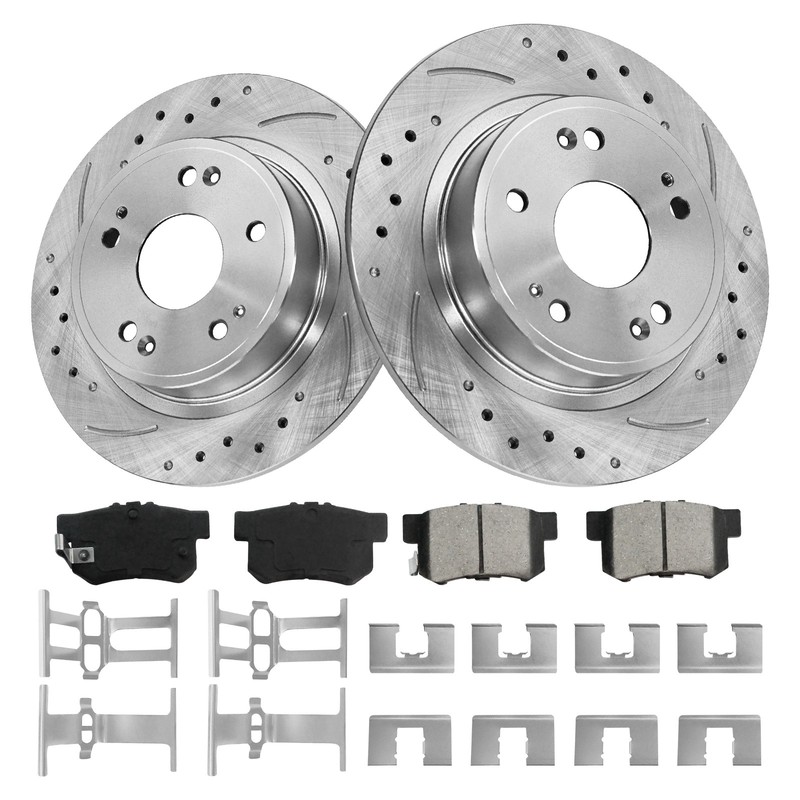11.10 inch Rear Disc Rotors Ceramic Brake Pads Kit for Acura ILX Honda Accord gallery