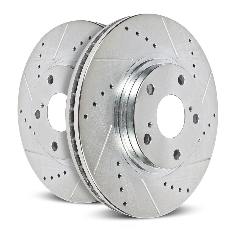 Power Stop for 17-18 Honda Civic Rear Evolution Drilled & Slotted Rotors - Pair