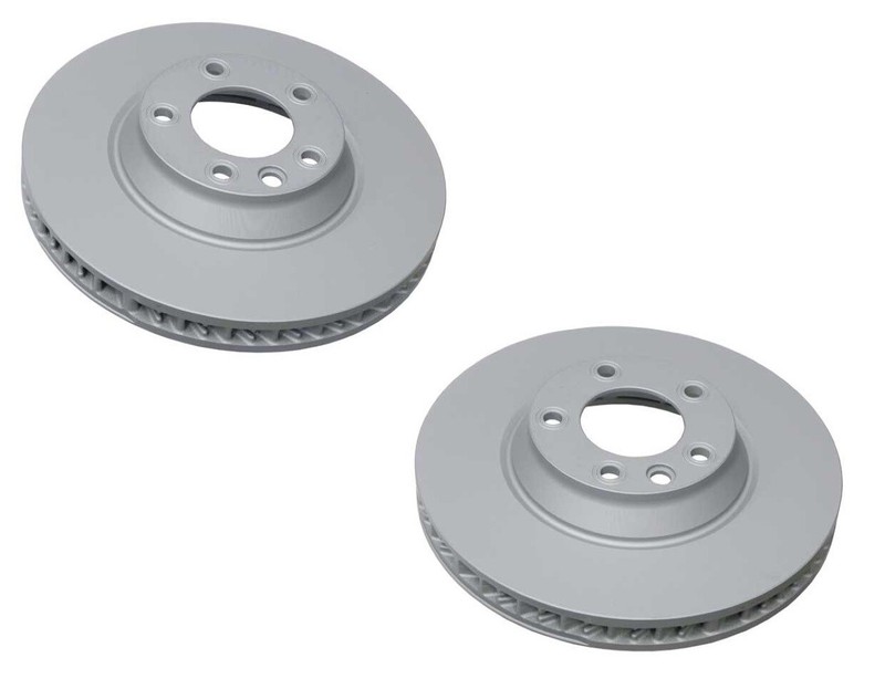 For Audi Q7 Volkswagen Touareg Pair Set of 2 Front Disc Brake Rotors Zimmermann