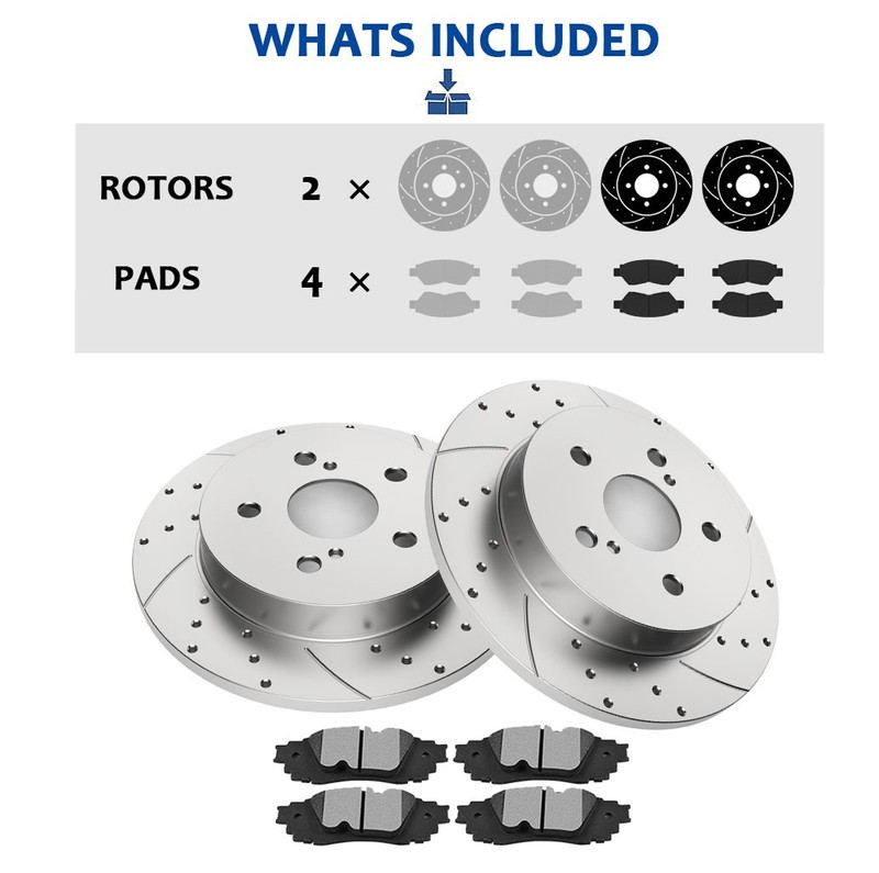 REAR Brake Rotors Pads Kit fit for Lexus UX200 UX250H 2019-2022 ES250 2021-2022 gallery