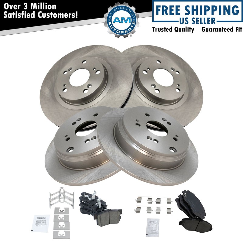 Front & Rear Premium Posi Ceramic Brake Pad & Rotor Kit for Honda CR-V