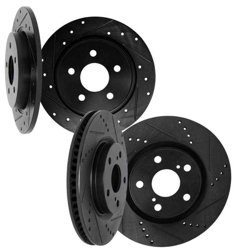 For Mazda 3 2019-2025 Rotor Set | Front And Rear | Vented | Drilled And Slotted gallery