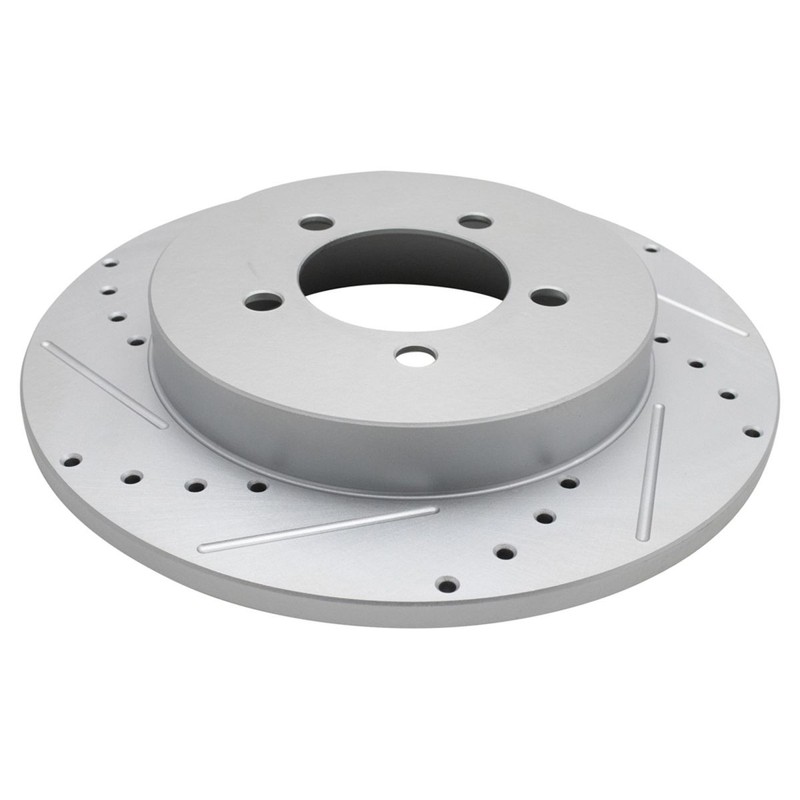 Rear Performance Drilled & Slotted Brake Rotor & Posi Metallic Pad Set gallery