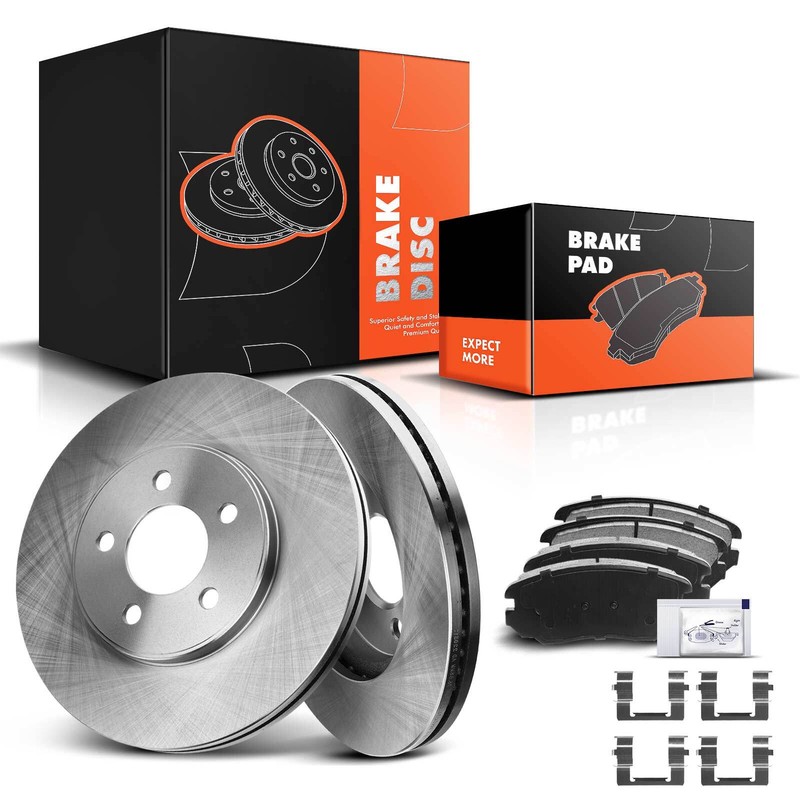 6x Front Brake Rotor & Brake Pads for Chevy Impala Malibu GMC Buick Regal Saab