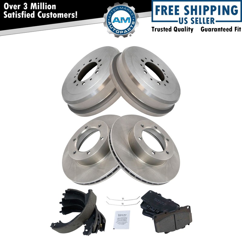 Front & Rear Brake Pad & Rotor Kit Ceramic For 92-95 Toyota 4Runner 93-98 T100