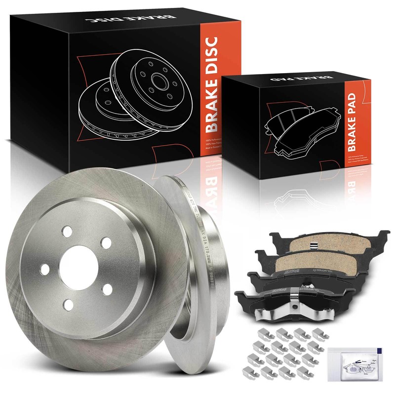 Rear Disc Brake Rotors & Brake Pads for Chrysler PT Cruiser Dodge Plymouth Neon