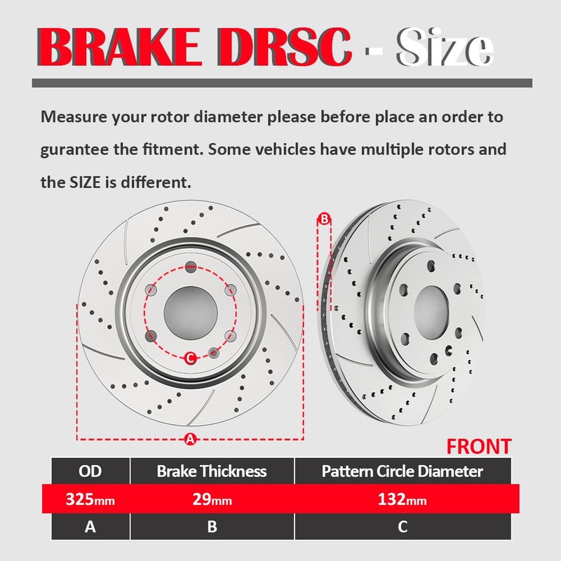 For 2007 - 2016 Chevy Traverse GMC Acadia Enclave Front Rear Rotors Brakes Pads gallery
