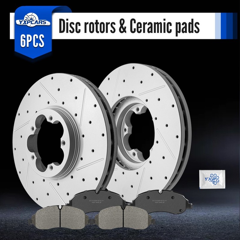 Front Brake Rotors And Ceramic Pads for Ford Transit-150 Transit-250 Transit-350