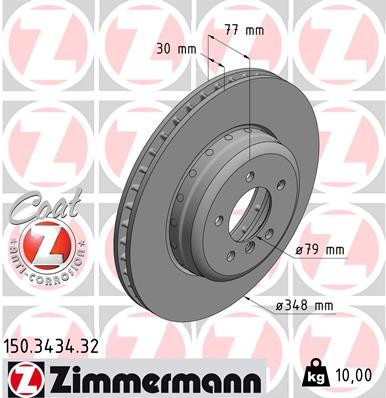 Zimmermann 150.3434.32 Brake Disc for BMW