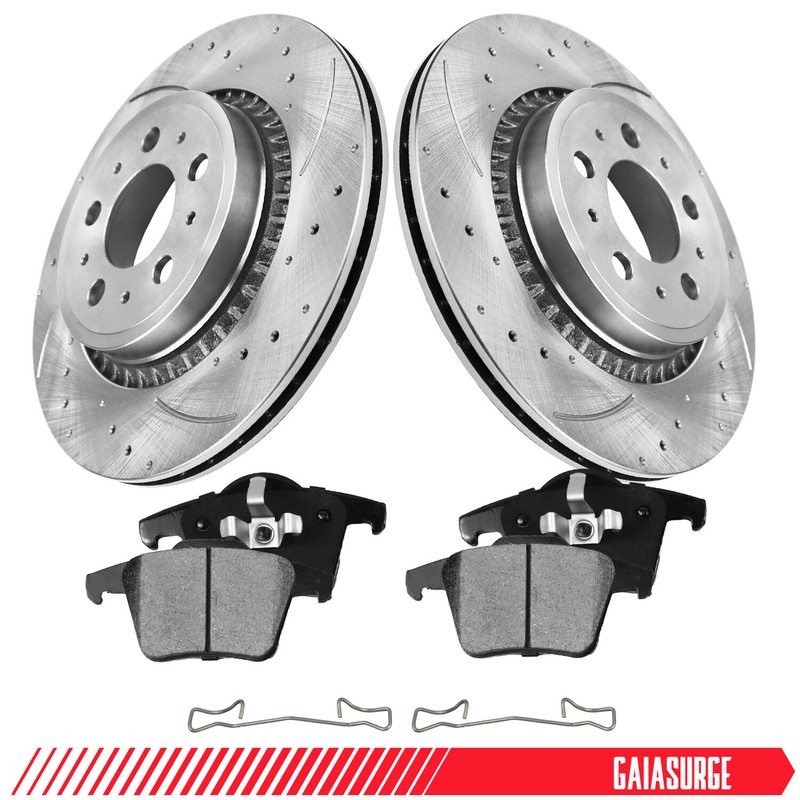 308mm Rear Disc Brake Rotors And Ceramic Pads Kit For 2003-2014 Volvo XC90