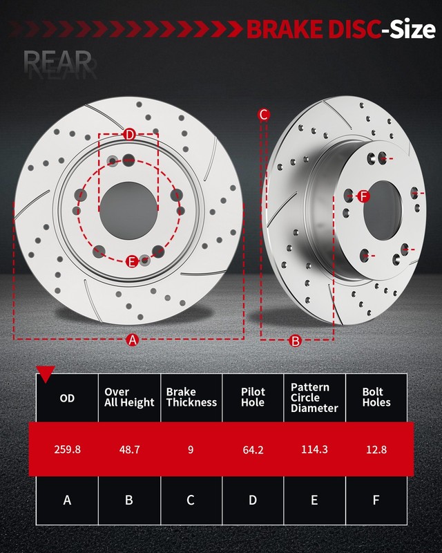 Front Rear Drilled Brake Rotors Discs Pads Kits Fit for Honda Accord Acura TSX gallery