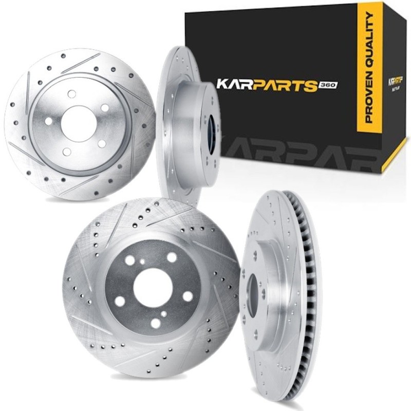 For Lincoln Nautilus 2019 2020 Rotors | Drilled And Slotted Rotor Style | Silver