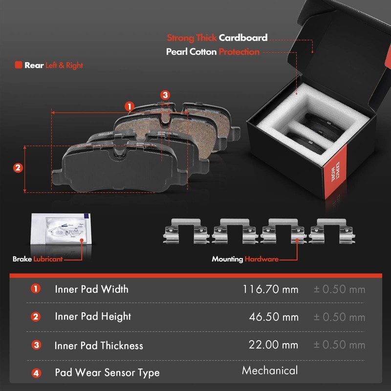 Front & Rear Drilled Rotor & Ceramic Brake Pad for Land Rover Range Rover Sport gallery