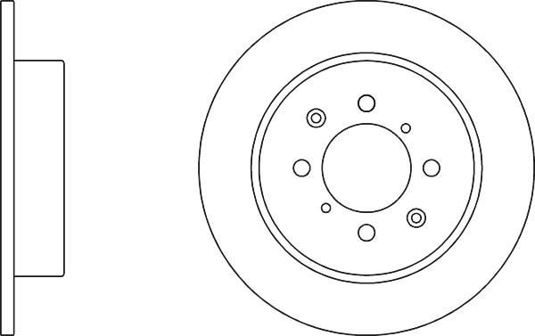 2x Brake Discs Pair Solid Rear 260mm PBD8469 Proformer Set 42510S5A000 New gallery