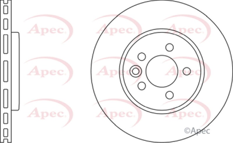 Apec Front Brake Disc Fits Rover 75 MG ZT 6 1.8 2.0 CDTi D 2.5 10002710 gallery
